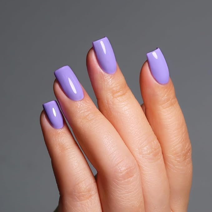 Gel Polish, 0.5 Fl Oz Lilac Purple Gel Nail Polish Spring Summer Soak off LED UV Gel Nail Polish Art Starter Manicure Salon DIY Nail Gel Polish Design