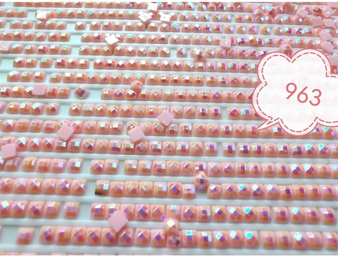40000PCS AB Beads for Diamond Painting, Diamond Painting Accessories, 20 Colors Square Drills Rhinestones for Crafts, Bead Art or Nails Art, 2.5MM