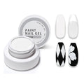 Gel Paint For Nails Art, Paint Nail Gel For French Tip Tool Design For Home Salon DIY Gel Nail Art (Snow White, M)