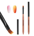 2Pcs Ombre Nail Brush, Precise Gradient Painting Brushes Ombre Nail Brush for Acrylic Nails Manicure Design Tool for DIY & Salon, Handle Thicken Ergonomic