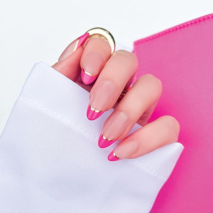 Kiara Sky Press On Nails | XPRESS PRO 100% Acrylic Nails | 30-Piece Kit Includes Nail Glue, Cuticle Pusher, File & Prep Pad | Almond Medium - Hotlanta
