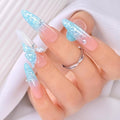 Double Rhythm 0.5Oz Glitter Gel Polish Same Color Same Bollte Shimmer Reflective Color for Nail Art Salon DIY Soak Off 15ml Nail Lamp Gel Polish at Home (Candy Blue-B1201)