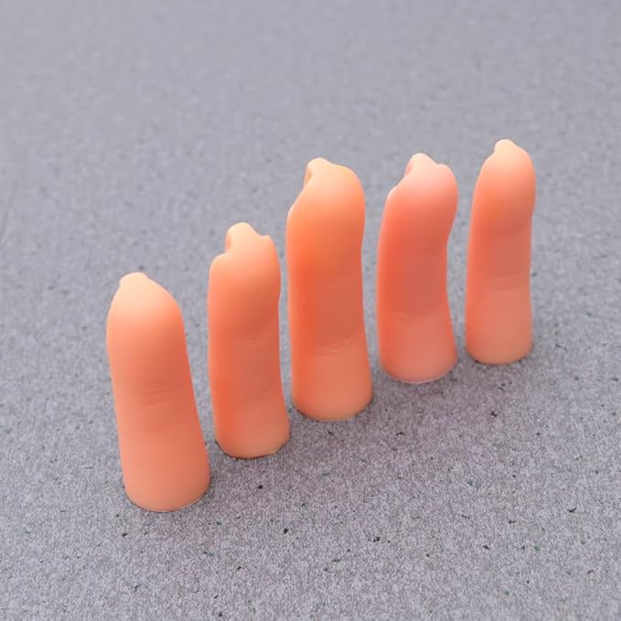 Nail Art Practice False Finger Model 5Pcs Manicure Training Tool Bendable Fake Fingers for Acrylic Nails Diy Nail Art Beginners and Salon Use