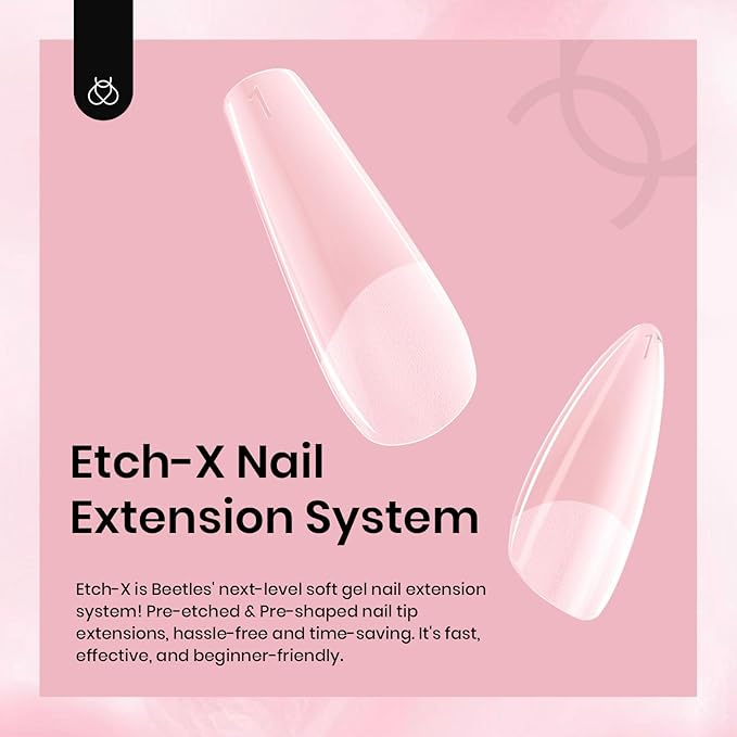Beetles Gel Nail Tips Almond,288 pcs 12 Sizes Short Almond False Nail Tips Half Matte Full Cover Acrylic Gel Nail Tips Press On Nail Extensions for Women