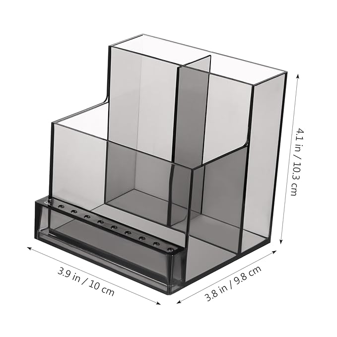 FRCOLOR Nail Drill Grinding Bit Holder Box Professional Nail Art Polishing Grinding Drill Bit Holder Display Storage Box Case Organizer for Nails Black