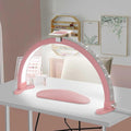 Half Moon Light for Nail Desk with Phone Holder, Adjustable Brightness 2700K-6000K, 45W Rhinestones Arch Light for Nail Techs
