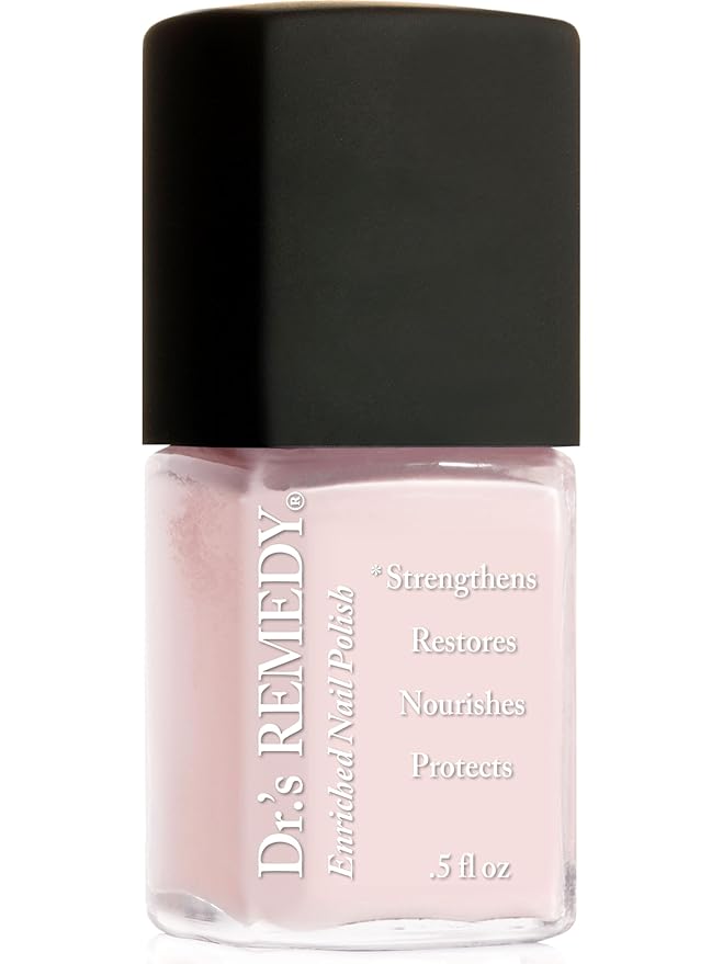 Dr’s Remedy Enriched Nail Polish: Non Toxic, All Natural, and Organic - Doctor Formulated: Strengthens, Restores, Heals, and Protects '24-Free' - PERFECT Petal Pink