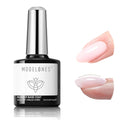 modelones Builder Rubber Base Gel for Nails, Light Milky Baby Pink 6 in One Nude Color Base Coat Strengthen Apex Building Extension Long Last Protect Soak Off Manicure for Fragile Nail Art DIY Home