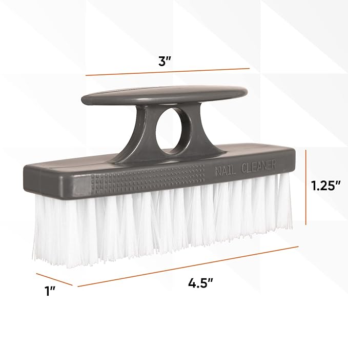 Superio Nail Brush for Cleaning Fingernails, Nail Scrubber Brush, Toe Foot Hands Fingernail Brush Cleaner- Small Scrub Brush- All-Purpose Stiff Cleaning Brush for Home, Kitchen, Work, (2, Blue/Black)