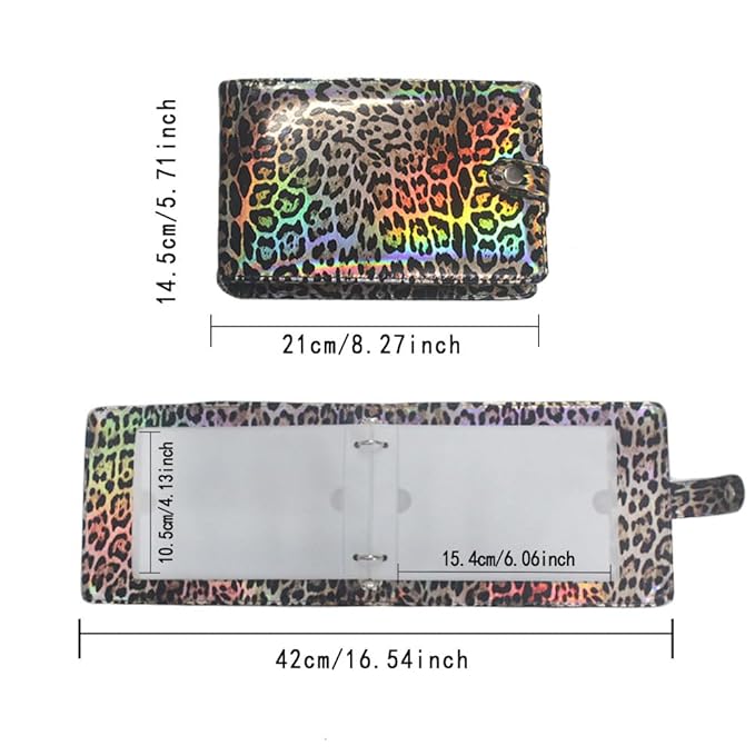 DRDS 16 Slots Nail Art Stamp Plate Holder Stamping Plates Storage Bag Cases Practical Empty Rectangle Plates Big Size 9.5X14.5CM Organizers
