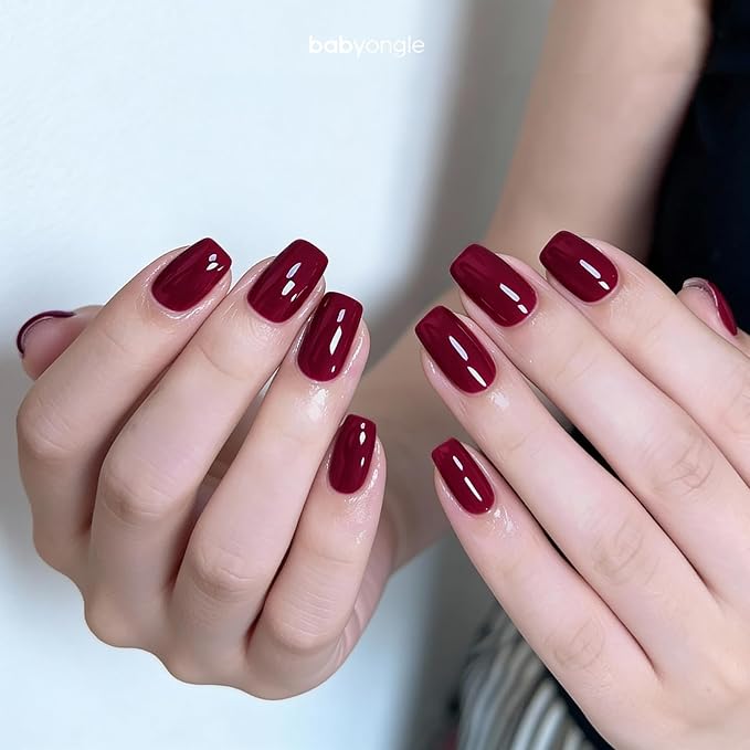 Nail Polish Burgundy Red, 14 ML Quick Dry Nail Polish for Nail Art DIY Manicure at Home, Chip Resistant Nail Lacquer for Nail Art Varnish, Long Lasting, BOG113