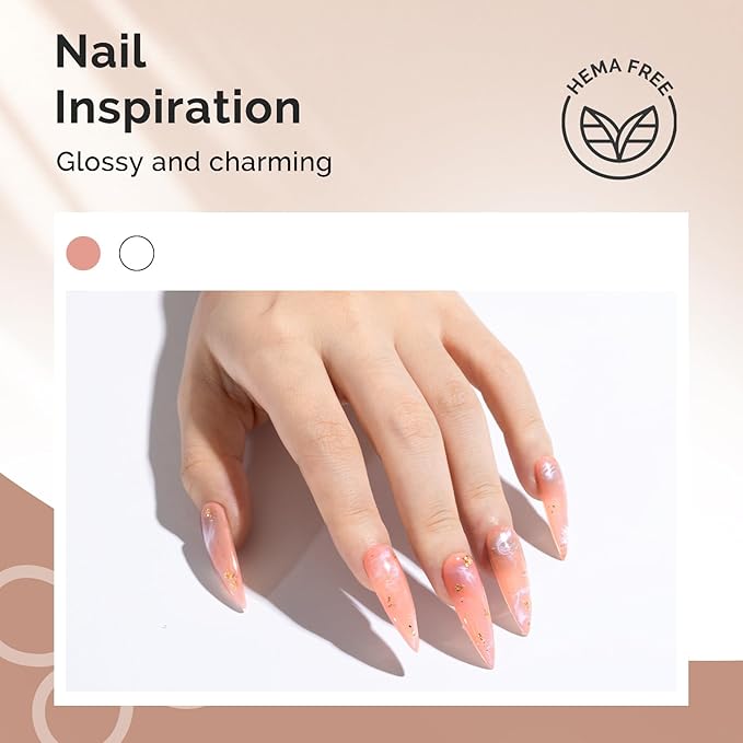 MelodySusie Hema Free Blooming Gel for Nail Design, Marble Watercolor UV Nail Polish, Spreading Effect Gel Nail Art Supplies, Nail Salon Manicure at Home for Women, 0.53 Fl Oz 2PCS