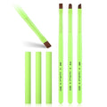 3PCS Nail Clean Up Brushes for OPI Nail Polish Remover, Brushes for Cleaning Polish Mistakes on the Cuticles, Acetone Resistant Nail Brush for Nail Art and Designs（Fluorescent Green ）