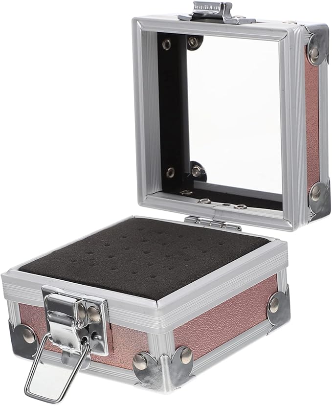 Angoily Nail Storage Box for Nail Drill Bits Nail Grinding Head Box Organizer Manicure Tool Display Case