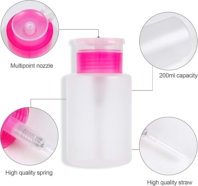 400PCS Lint Free Nail Wipes, Pink Lash Extensions Glue Cleaning Wipes, Nails Cleaning Pads Supplies,accompanied by 1 Empty Pump-Style Bottle Dispenser (Pink)