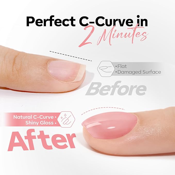 modelones Builder Nail Gel, Peach Pink Builder for Nails No Top Coat Needed, Glossy Jelly Finish Peach Blush, No-Wipe, C-Curve Sculpting, 9-in-One LED Lamp Cured Color Gel Polish for Quick Diy Salon