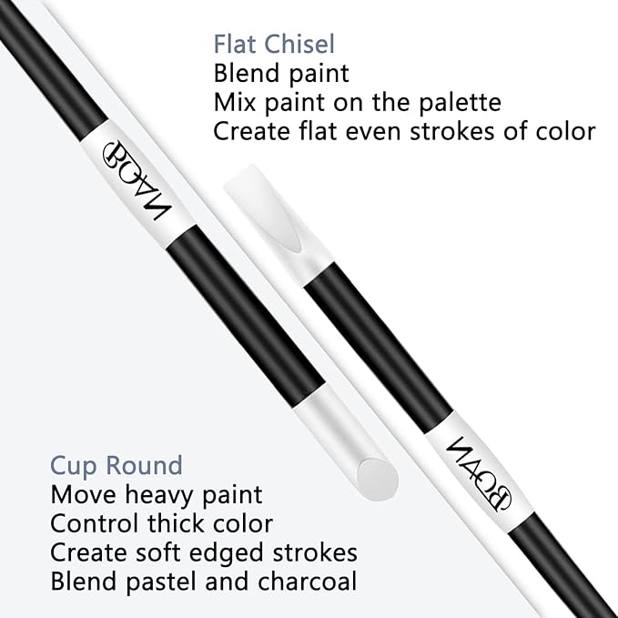 BQAN 5Pcs Nail Art Sculpture Pen, Silicone Nail Art Brushes for Gel, Acrylic Nails, Foil Carving, Drawing & Shaping, Nail Art Tools for Home Salon (Black)