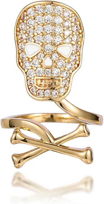 Jean Beau Finger Nail Ring for Women Teen Art Rhinestones Finger Tip Rings Gold Metal Nail Decoration Nail Protect Fashion Jewelry Gift