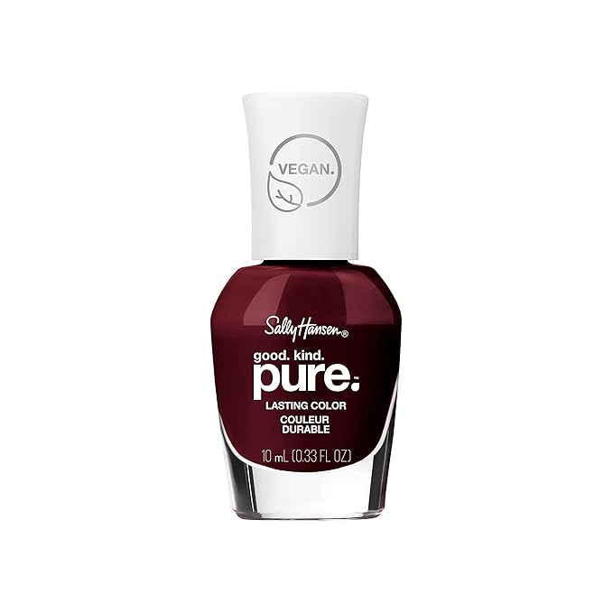 Sally Hansen Good. Kind. Pure. Nail Polish | Plant-Based, Vegan, 16-Free Formula | Opaque, Shiny | 327 You're My Soil-Mate | Dark Brown Nail Color