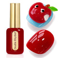 Double Rhythm 0.50 OZ Gel Polish Hema Free Same Color Same Bottle Golden Round Translucent Neutral Natural Milky 15 ML Jelly UV Polish Art DIY at Home (Dark Red-C1378)