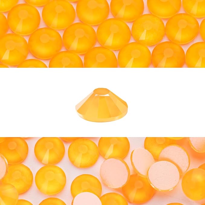 Novani 3000 Pieces Flatback Rhinestones Glass Round Gems Neon-Orange Crystals for Nail Art DIY Crafts Clothes Shoes,SS20,4.6-4.8mm