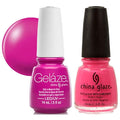 China Glaze Gelaze Tips and Toes Nail Polish, Shocking Pink, 2 Count