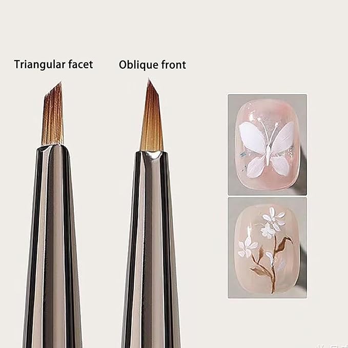 Nail Brush for Drawing Petals and Butterflies, Watercolor Paint Brushes for Oil Painting, Acrylic Paint Brushes（1 PACK） (brown)