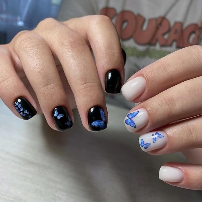 Eseres 10 Sheets Butterfly Nail Stickers for Women Nails Design and Art