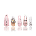 LOVFUL Press on Nails Stargaze | Handmade with Full Covered Crystals | Reusable Full Cover Nails | Coffin Classic Regular 1.3 in | H300-S