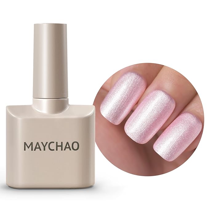 MAYCHAO 15ML Mermain Pink Gel Nail Polish 1Pc Baby Pink Gel Polish Soak Off UV LED Nail Polish Nail Art Starter Manicure Salon DIY at Home, 0.5 OZ