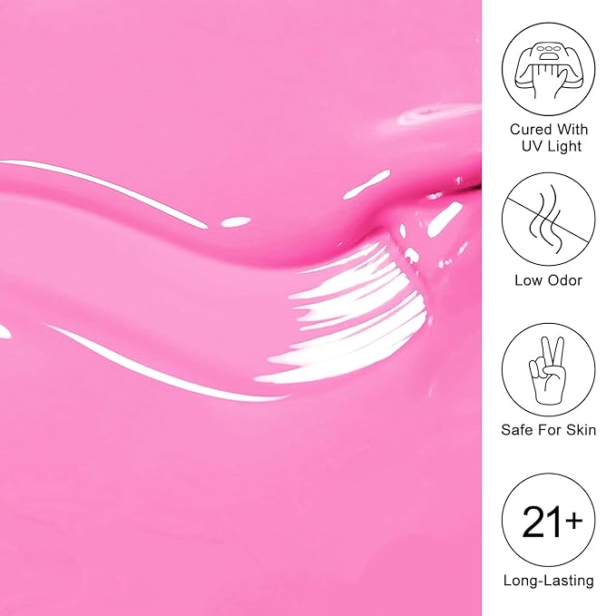 Imtiti 10ml Light Pink Gel Nail Polish Long Lasting Soak Off UV Led Baby Pink Gel Polish Salon DIY at Home Gift for Women 1Pcs