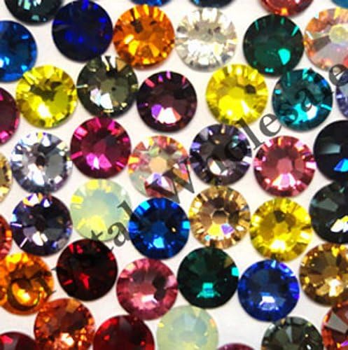 144 pcs Austrian Crystal Austria 2058 Xilion 5ss Crystal Flatback Rhinestones Nail Art Small Tiny Round ss5 Mix Colors from Mychobos (Crystal-Wholesale) Bling DIY gems Stone