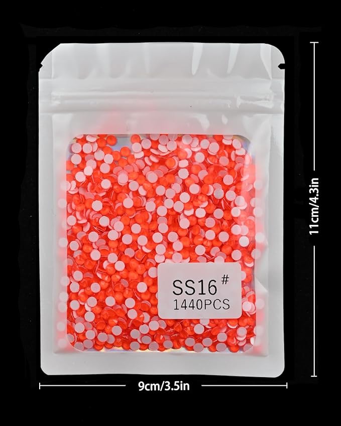 Flatback Glass Rhinestones,Bedazzler Gems 1440pcs Non Hotfix Crystal Rhinestones for Crafts Nail Charms Clothes Tumblers,Hycinth Neon,SS16