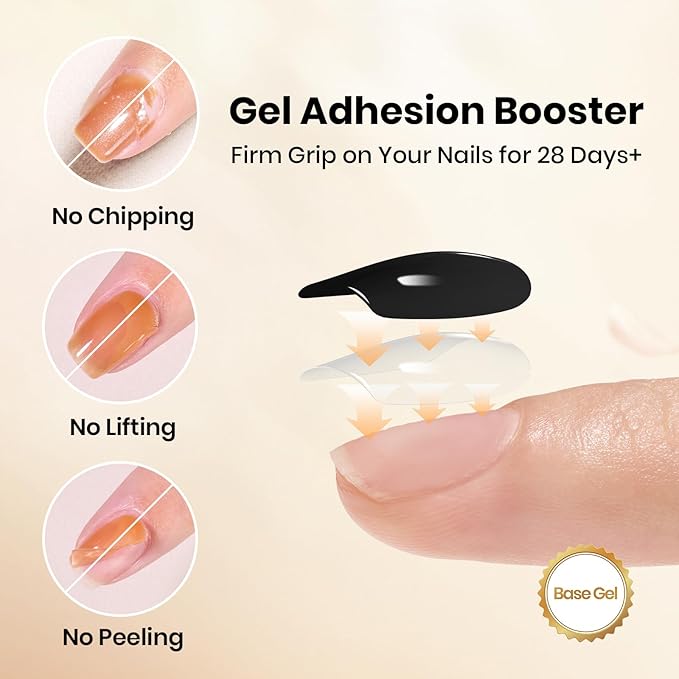 Beetles Gel Base and Top Coat Set 2Pcs 15ml, Stay Shining No Wipe Top Coat Gel Nail Polish & Strong Adhesion Base Coat Long Lasting High Gloss UV Lamp Needed Nail Art Design Manicure Gifts for Women