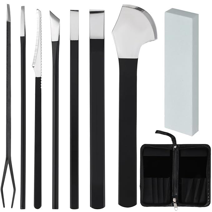 Segbeauty 7pcs Ingrown Toenail Removal Kit, Professional Pedicure Tools for Feet, Callus Shaver Cuticle Remover Kit with Storage Bag, Foot Corn Remover Home Pedicure Knife with Knife Sharpener Stone