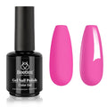 Beetles Pink Gel Nail Polish - Cosmos Bouquet Hot Pink Gel Polish, 15ML/0.51Fl Oz Soak Off UV LED Lamp Neon Nail Art, Long-Lasting Manicure Salon DIY Home Spring Nails - Gifts for Her