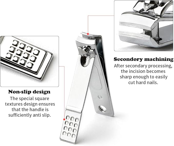 Easter Basket Stuffers Nail Clippers Manicure Kit for Men Pedicure Tools Personal Care Metal Fingernail Cutter Manicure Set Professional Grooming Kit 8 in 1 Nail Tools Silver