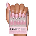 Valentines Day Glamnetic Press On Nails - Lovers Blush | Opaque, Glossy Velvet Pink Nails, Salon Quality | 15 Sizes - 30 Nail Kit with Glue