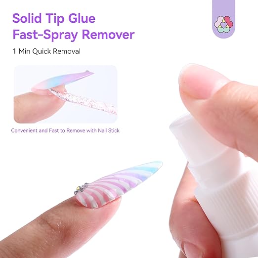 SAVILAND Solid Nail Glue Gel Kit: 60ml Nail Glue for Press On Nails with Remover Lasting Press On Nails with U V Nail Lamp Flash Removal for Press ons Fake Nails Cuticle Oil DIY Salon