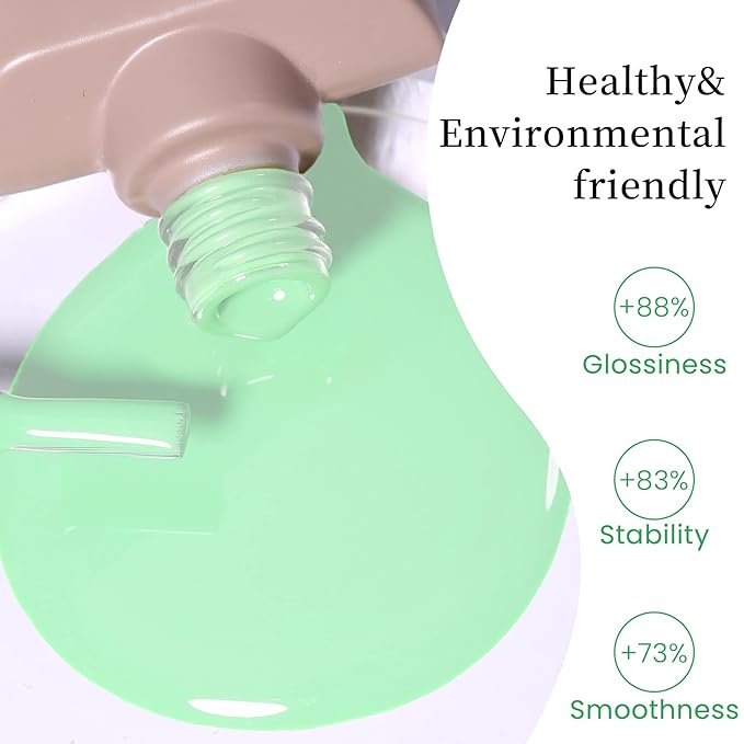 MAYCHAO 15ML Aqua Gel Nail Polish 1Pc Green Gel Polish Soak Off UV LED Nail Polish Nail Art Starter Manicure Salon DIY at Home, 0.5 OZ