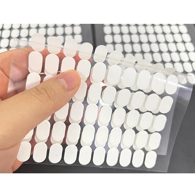 600 Pcs False Tip double sided Adhesive tapes, Pre-cut (13×8mm) Nail Display Strips for Nail Art Display Stand Practice Nail Holder and Nail Color Chart Display Book