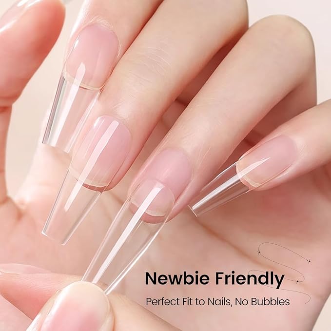 JODSONE 10ml Gel Nail Glue Strong for Nail Tips Long Lasting Extension for Clear Tips and Clear Press On Nail Glue,Salon Art DIY at Home Need U V Light Cured