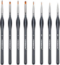 Transon Fine Detail Art Paint Brush Set 8pcs with Triangular Handle for Miniatures Model Craft Face Painting Suitable for Acrylic Gouache Watercolor Oil