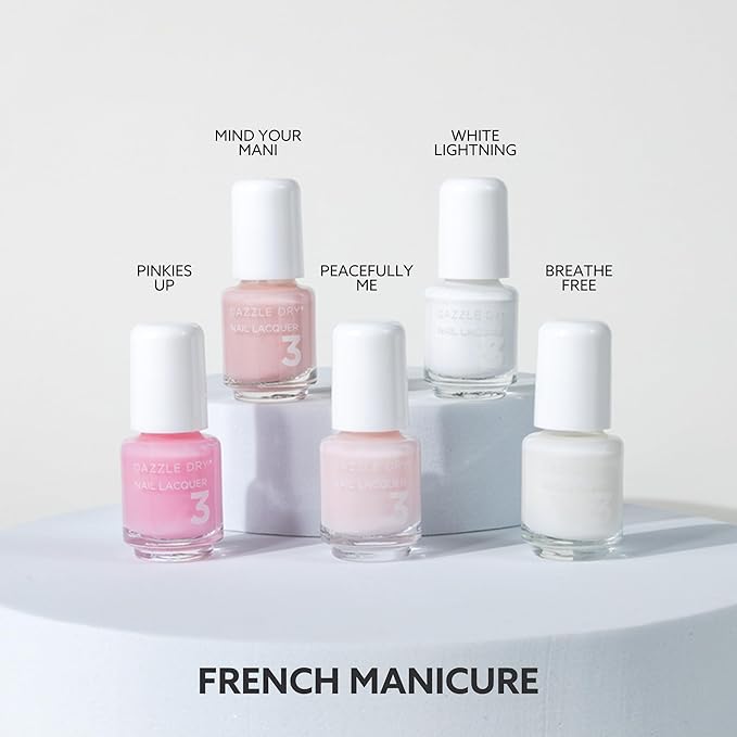 Dazzle Dry Mini Flight - French Manicure - 5 Mini Lacquers