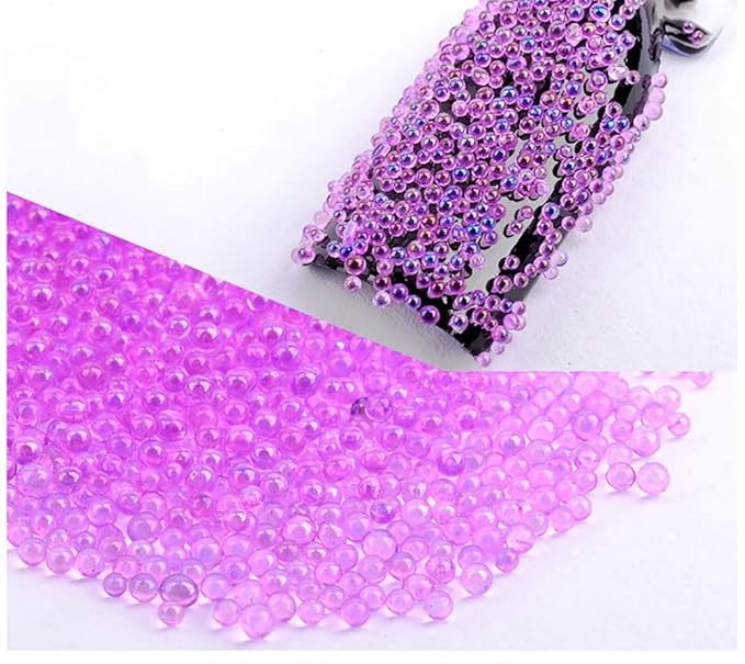 Nail Art 3D Micro Rhinestone Crystal Glass Mini Beads Manicures DIY Glitter Caviar Decoration Tips 6 Colors