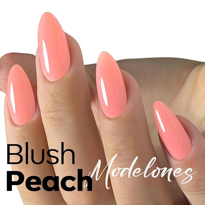 modelones Pink Gel Nail Polish Coral Pink Peach Gel Nail Polish Summer Vibrant Fluorescent Polish Soak Off LED Nail Art DIY Nail Manicure 15ML