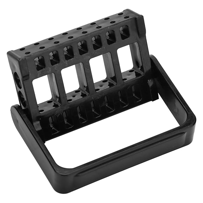 16 Holes Nail Drill Bits Holder Display Organizer,Nail Art Stand Display Organizer Box, Exhibition Stand Rack Accessory Acrylic Nails Manicure Tools for Home Salon(black)