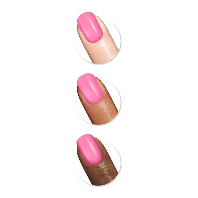Sally Hansen Miracle Gel Salon Quality Nail Polish | Gel-Like Formula, Two-Step System, No UV Light Needed, Long Lasting | Opaque, Glossy | 340 Party of Hue | Magenta Pink Nail Color