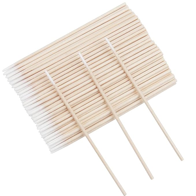 300 PCS/Sets Eyelash Extension Supplies 200pcs Disposable Pointed Micro Swab 50pcs Eyebrow Spoolie Brush 50pcs Lip Wand Brush Mascara Wand Applicator Eyelashes Tool (Bamboo kits)