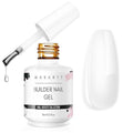 Makartt Clear Builder Nail Gel, 7 in 1 Gel Nail Polish Rubber Base Coat Hard UV Light Strengthener Extension Thickening Rhinestone Soak Off Builder for Broken Nails Repair, 1 Bottle 15ml